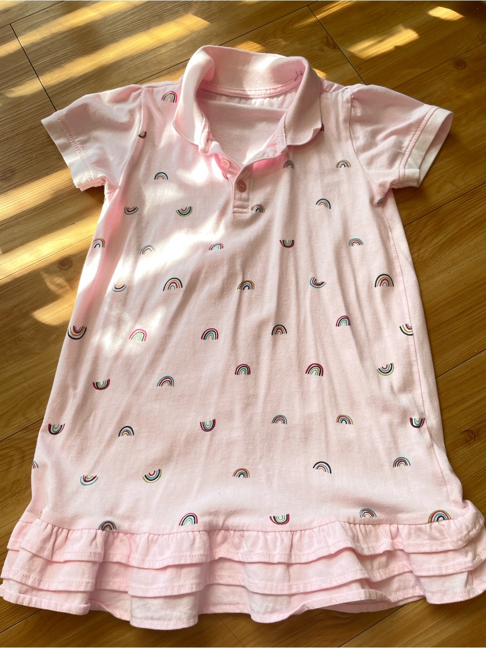 Pink Rainbow Polo Dress - Kids Formal Dress